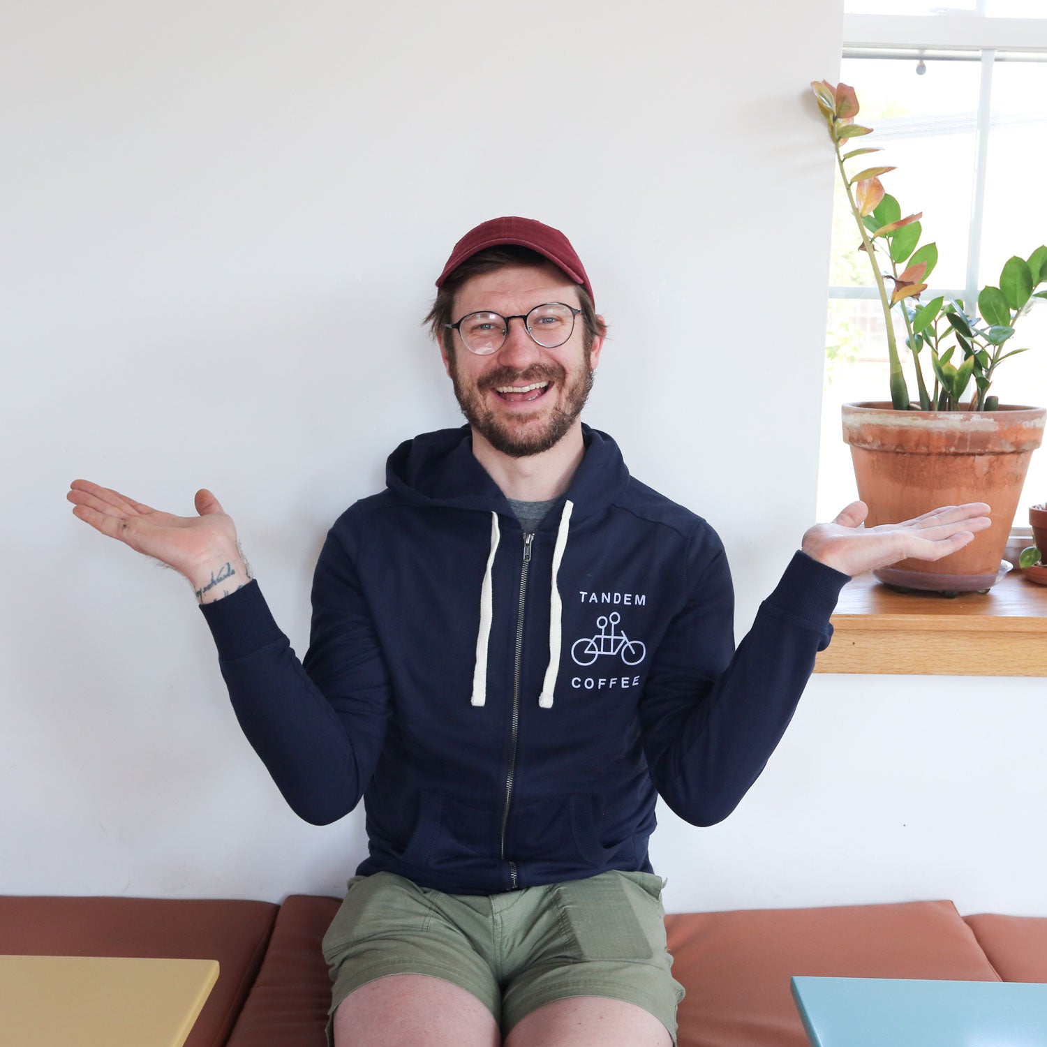 Blue Zip-Up 100% Recycled Hoodie