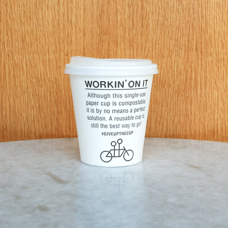 Tandem Coffee Cup with Give Up the Cup explanation