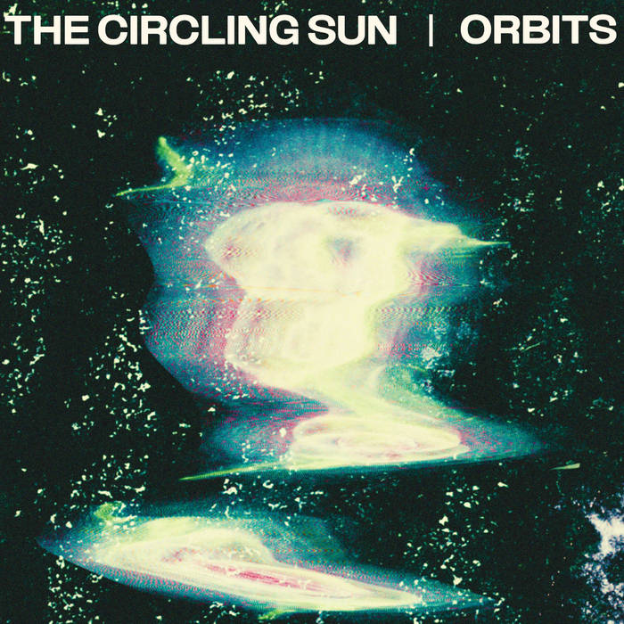 The Circling Sun - Orbits by Tandem Coffee Roasters features an album cover with swirling, glowing abstract shapes on a dark, starry background, evoking cosmic orbits and galaxies.