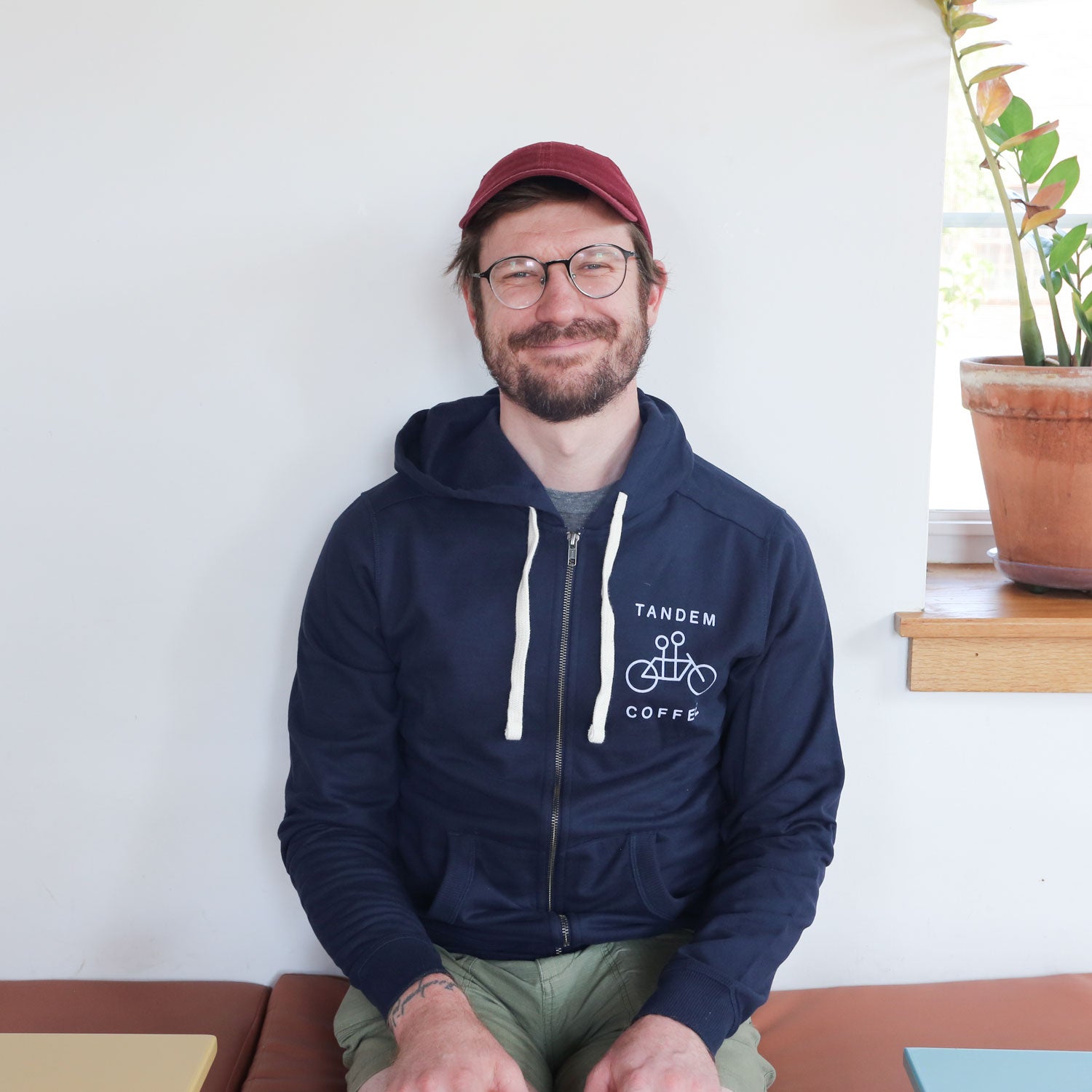 Blue Zip-Up 100% Recycled Hoodie