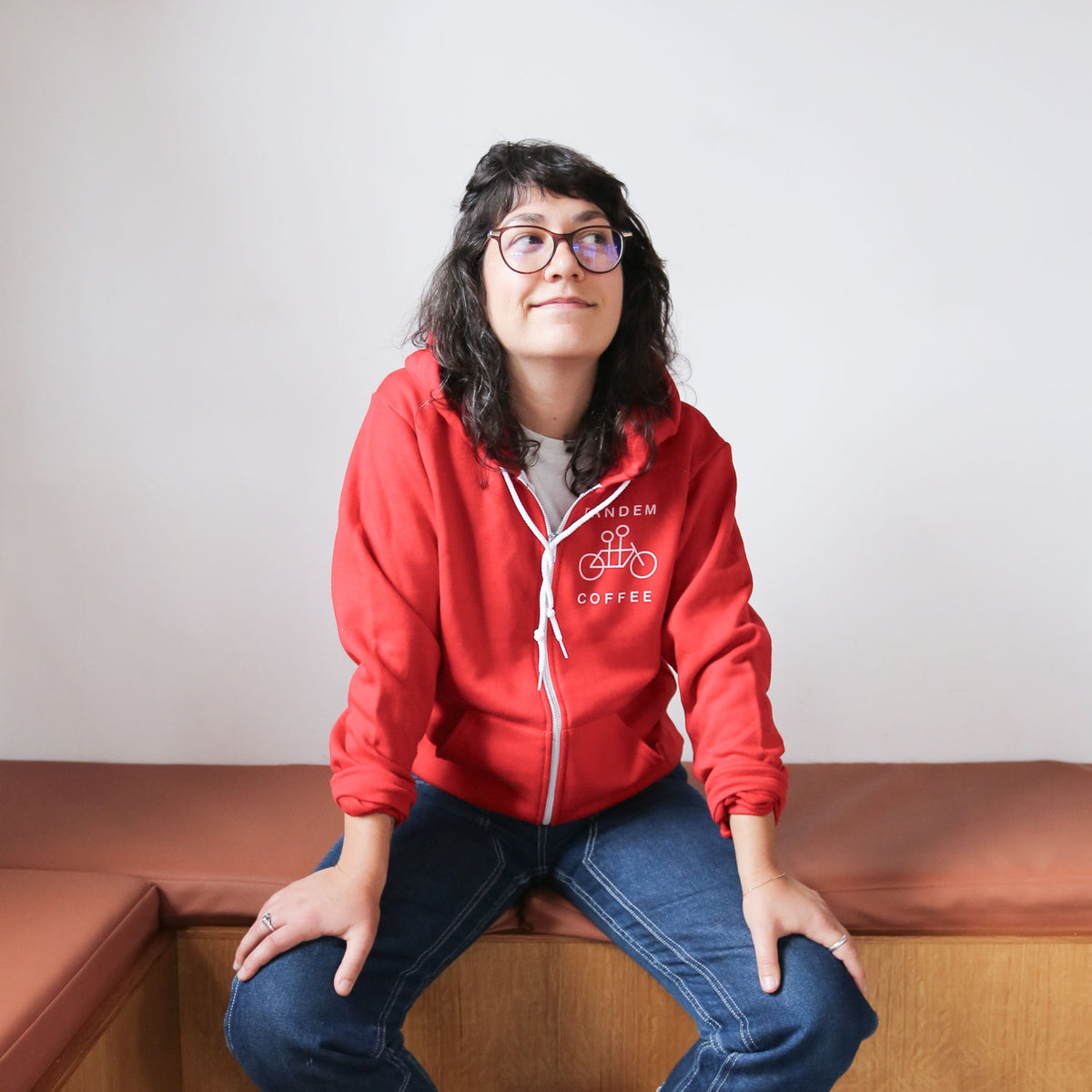 Red Zip-Up Hoodie